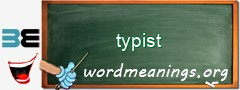 WordMeaning blackboard for typist